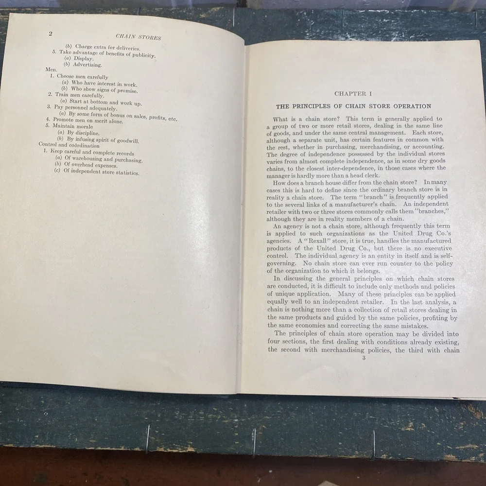 Chain Stores - Their Management and Operation‎ by Walter Hayward 1922 HC Book